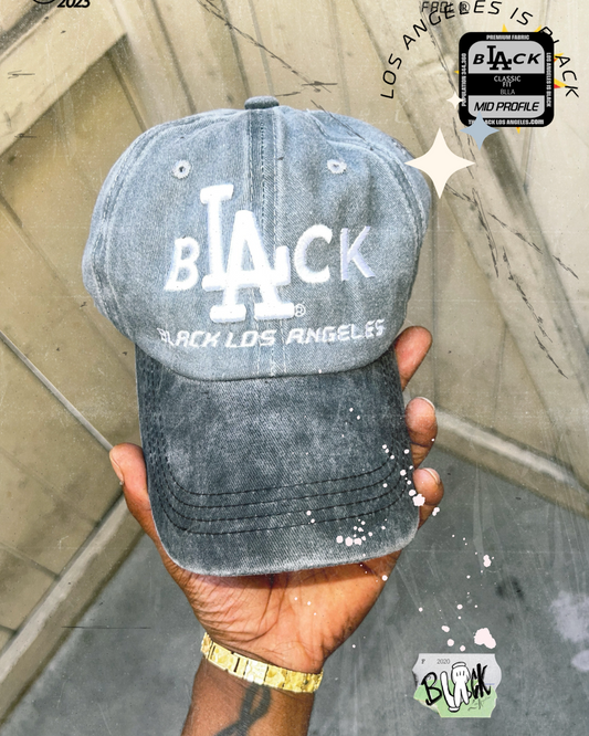 Black L.A Dad Hat (Charcoal)