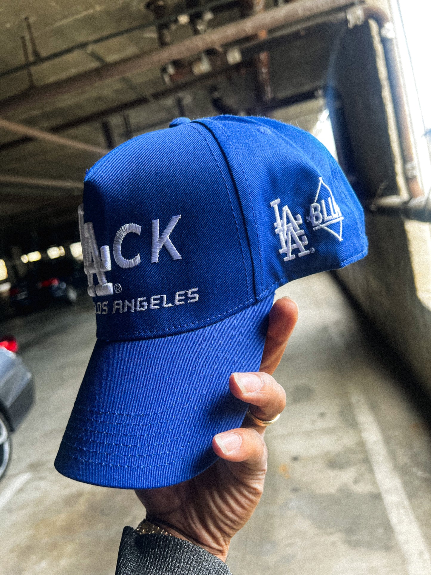 Black L.A Hat (Dodger Blue)