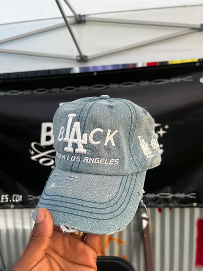 Black L.A Dad Hat (Denim)