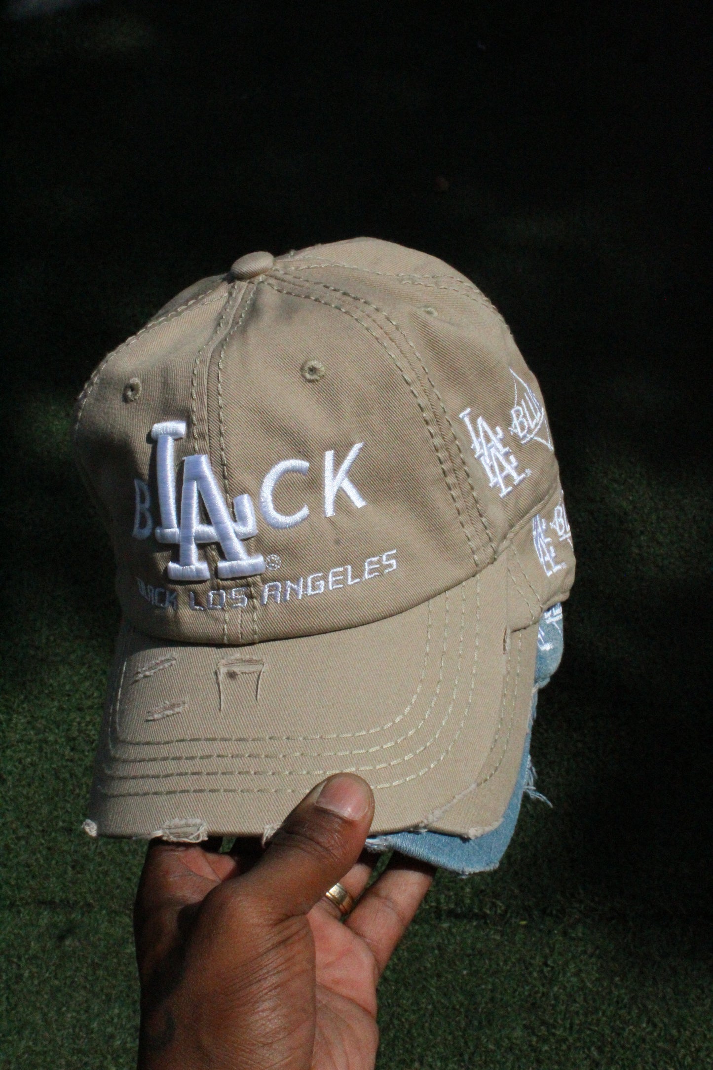 Black L.A Dad Hat (Khaki)