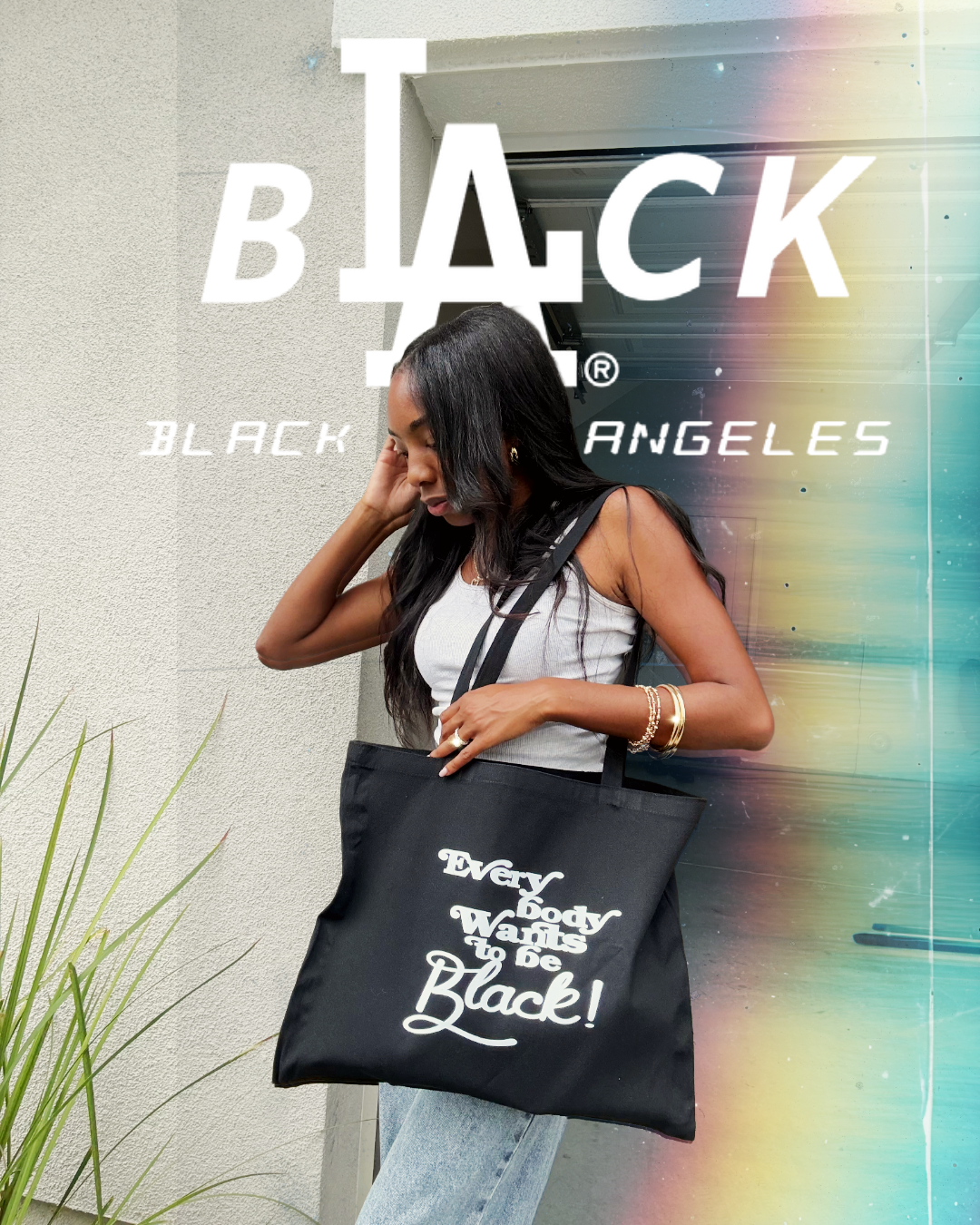 Black Los Angeles® Tote Bag