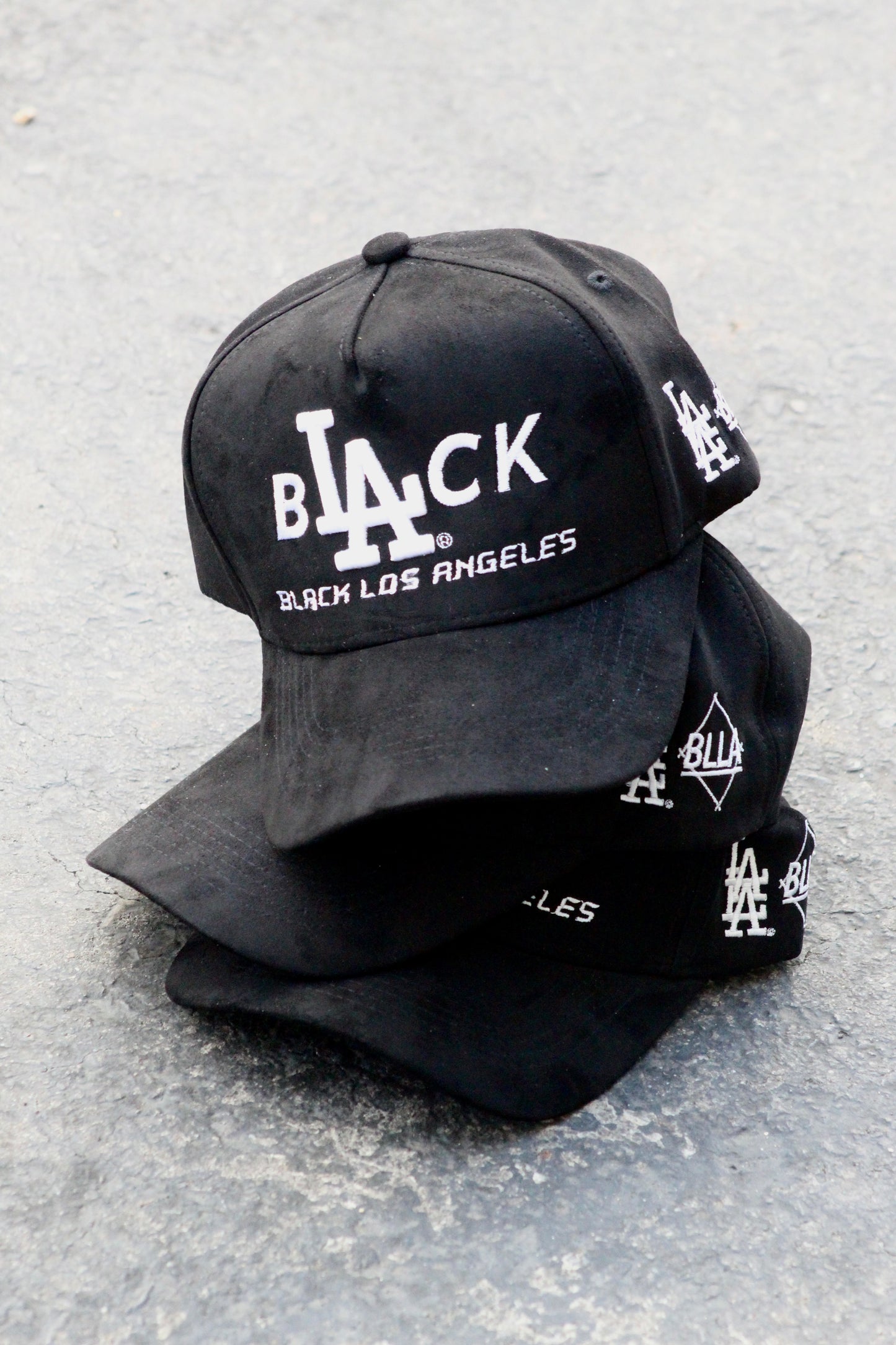 Black L.A Hat (Suede/Black)