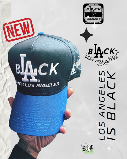 Black L.A Hat (Black/Blue)