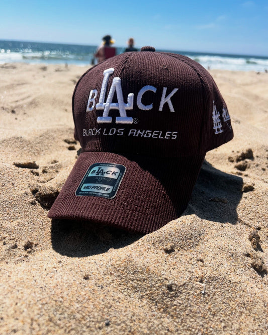 Black L.A Dad Hat (Corduroy)