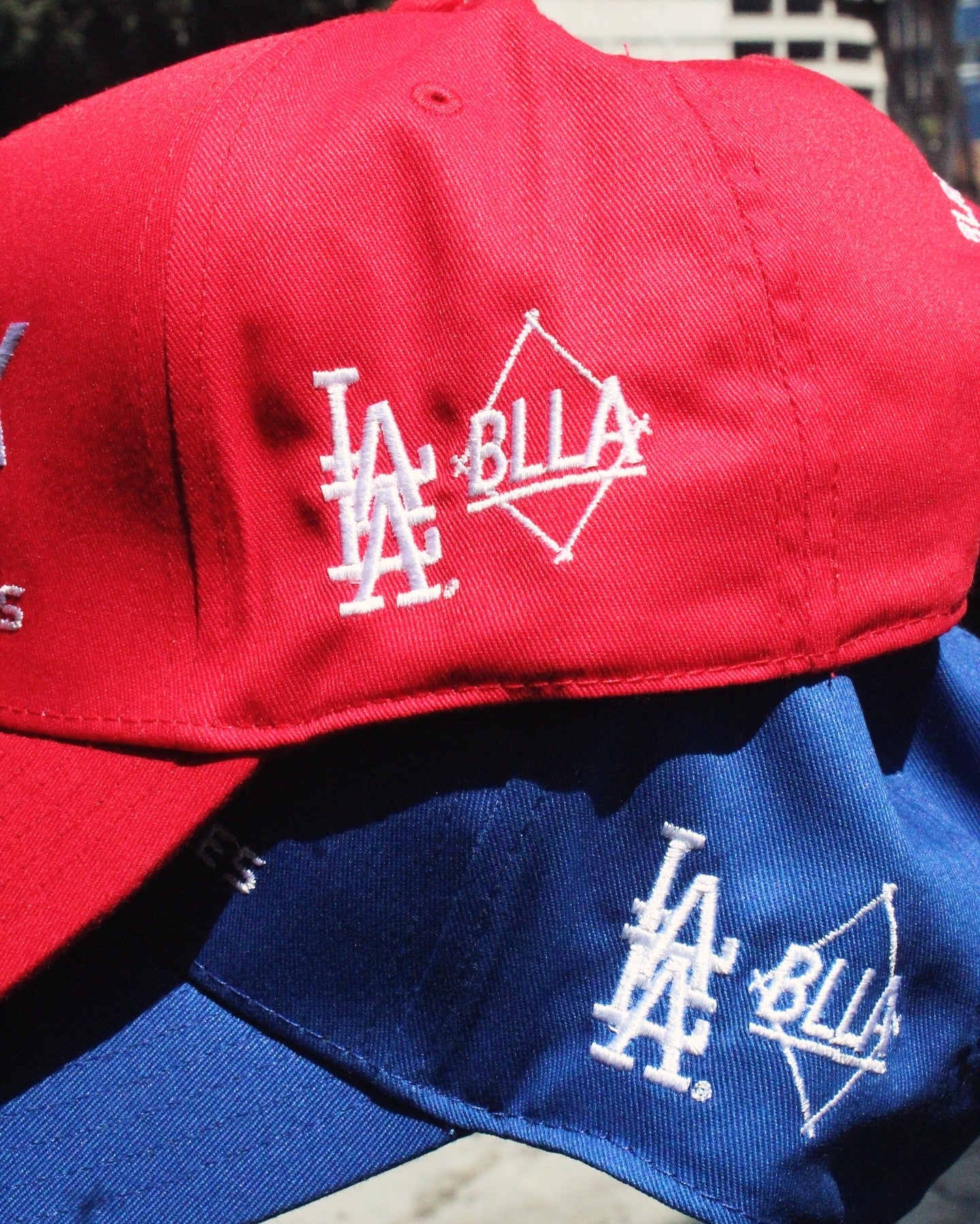 Black L.A Hat (Red Alert)