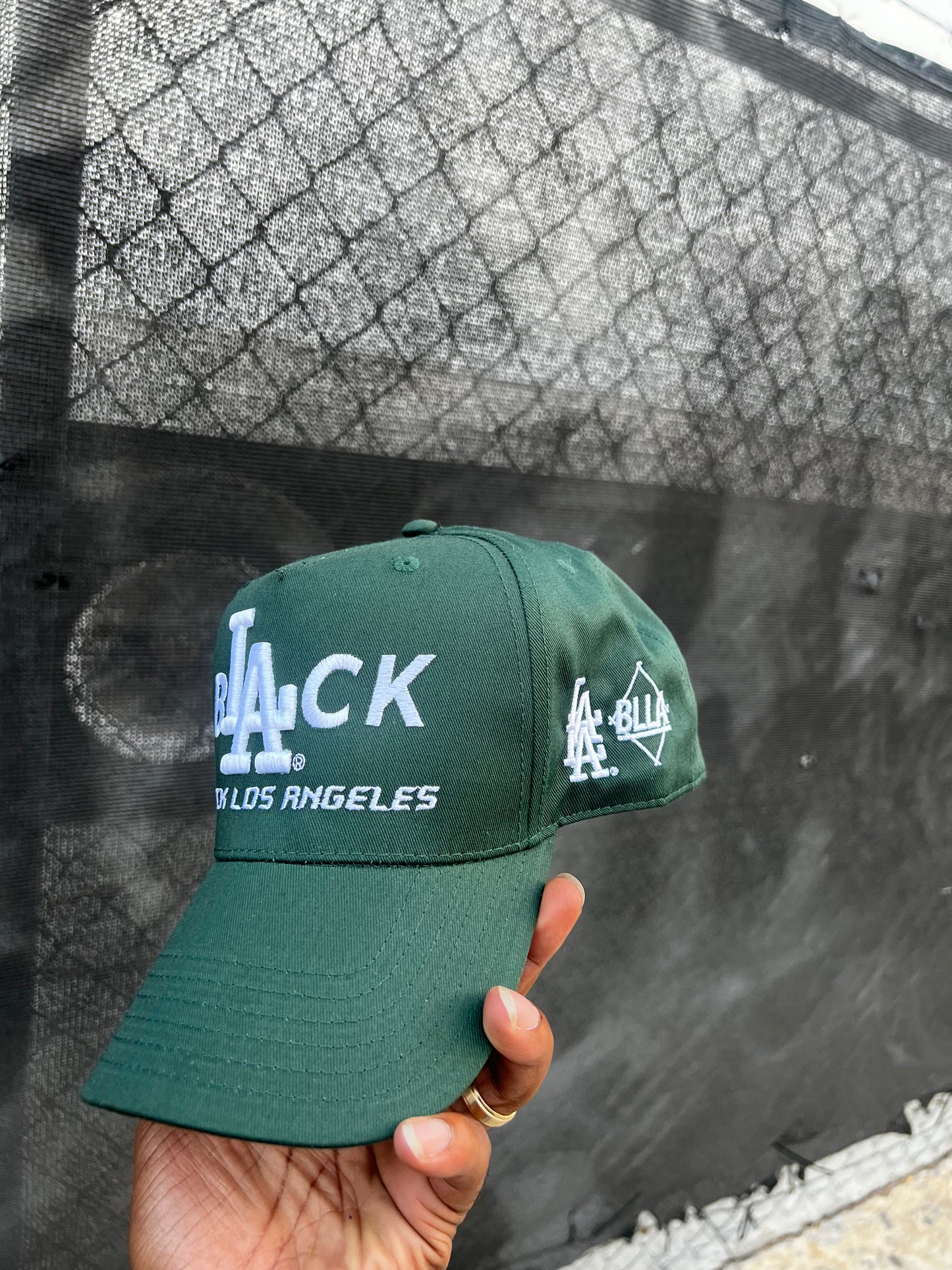 Black L.A Hat (Hunter Green)