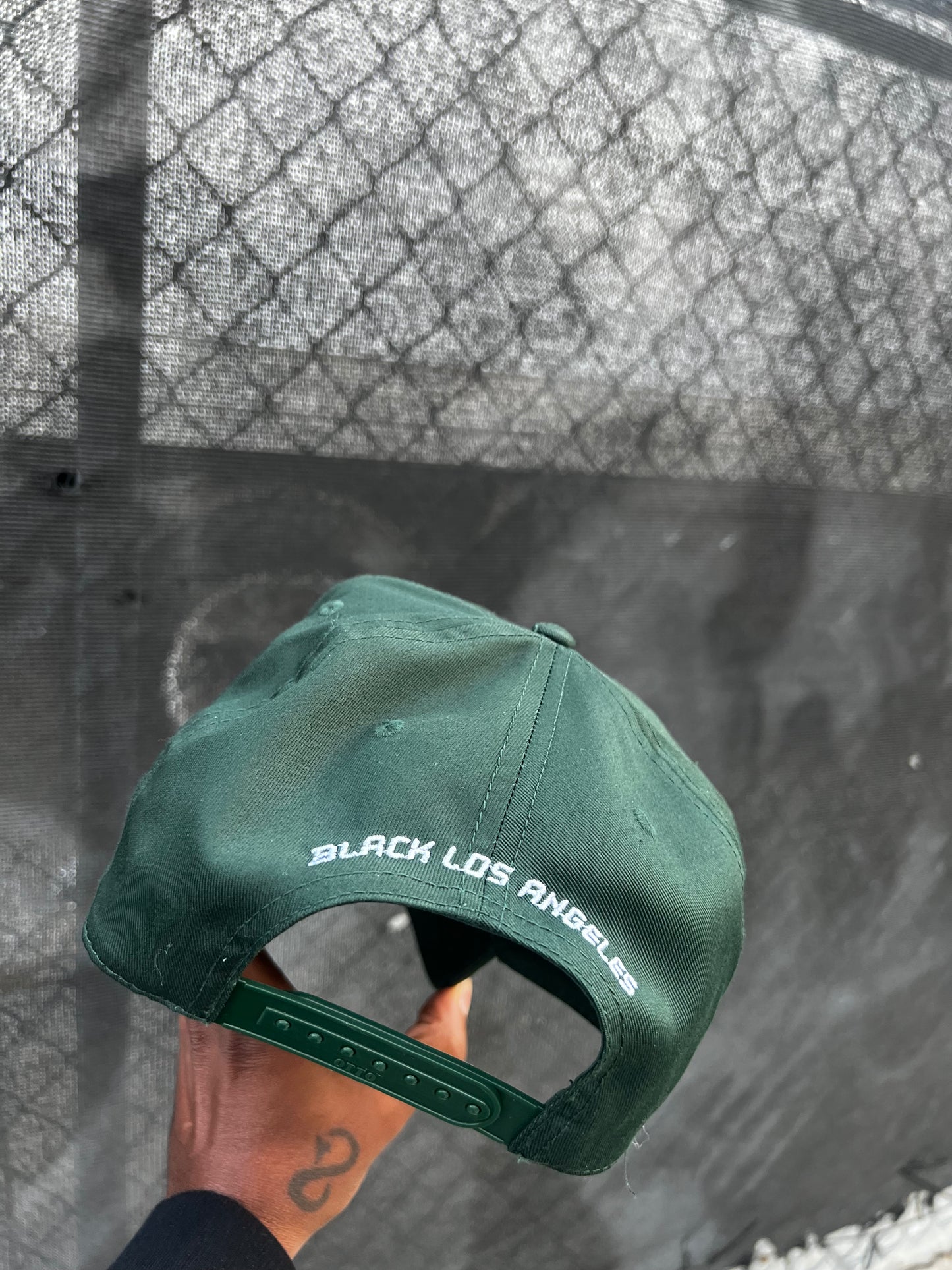 Black L.A Hat (Hunter Green)