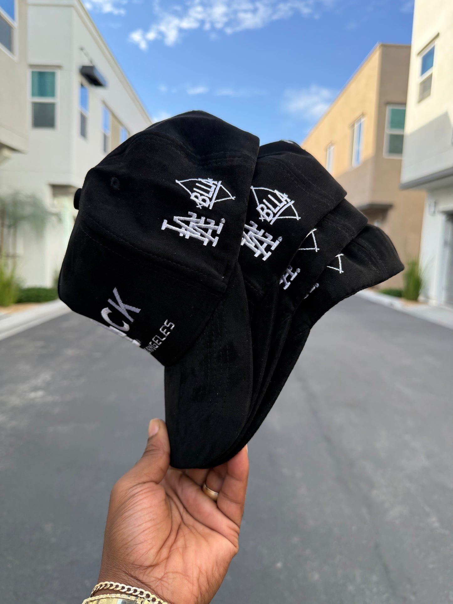 Black L.A Hat (Suede/Black)